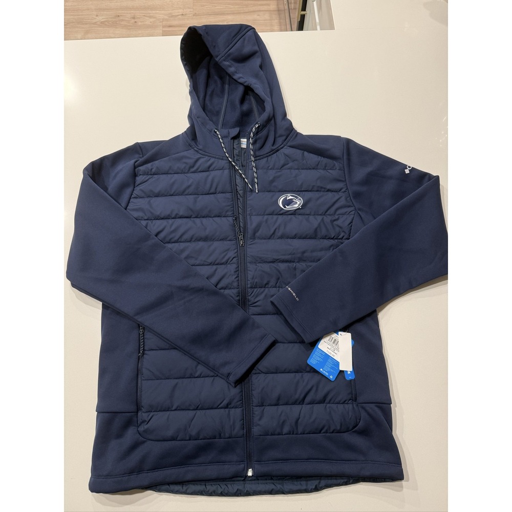 Columbia CLG Out-Shield Hybrid Hoodie Mens L Blue Penn State Jacket XO5965
